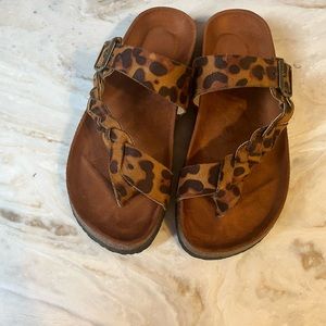 Leopard sandals